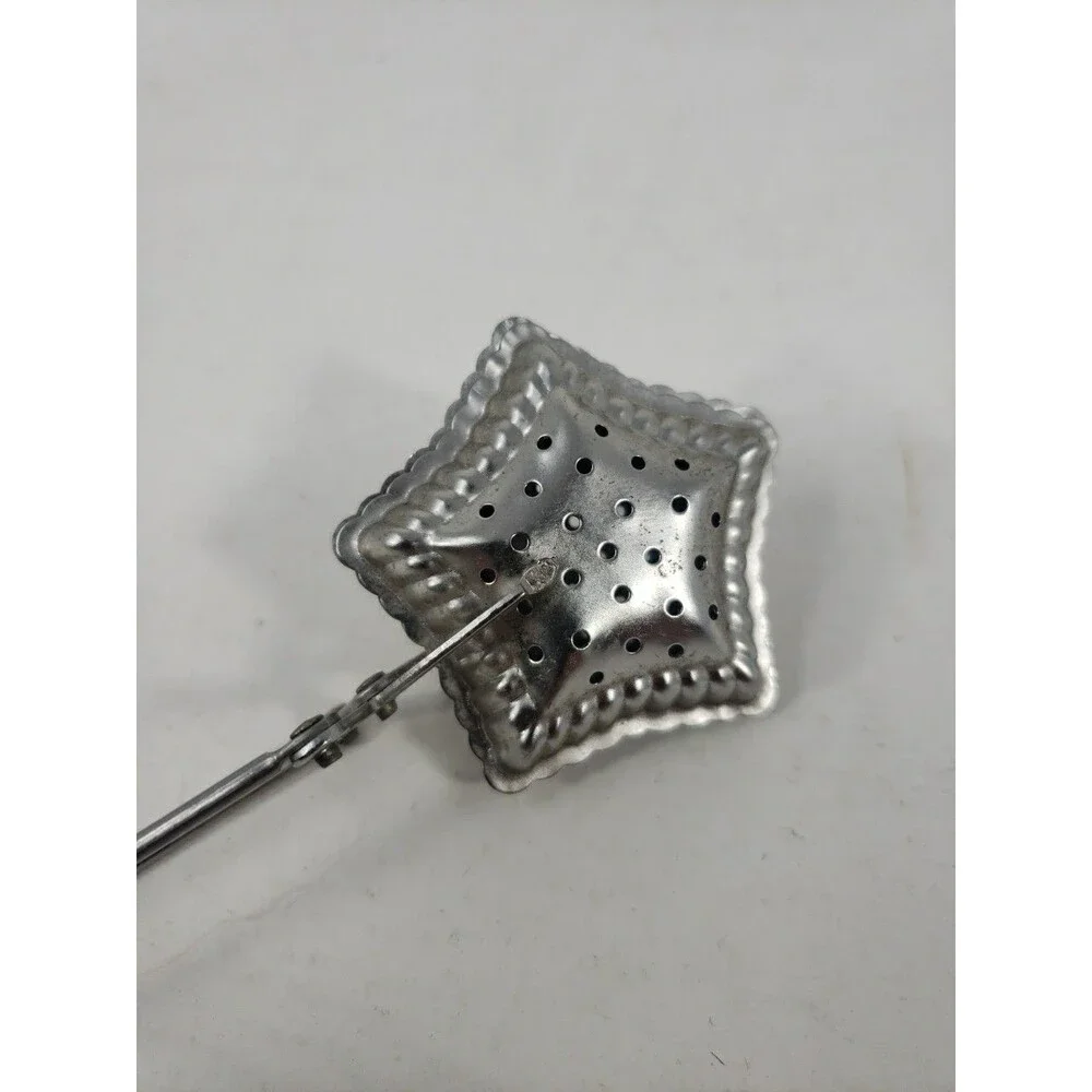 Vintage Star Shaped Metal Tea Infuser Tongs Loose Leaf Tea Steeper Strainer MCM